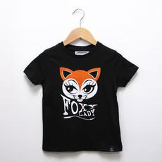 Kids t-shirt ‘Foxy lady’ – Black van zebrasaurus