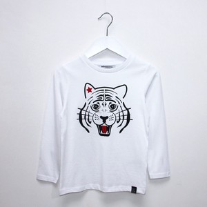 Kids long sleeve t-shirt ‘White as snow tiger’ – White from zebrasaurus