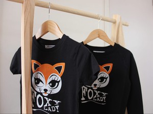 Kinder t-shirt ‘Foxy lady’ – Black from zebrasaurus