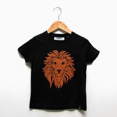 Kids t-shirt ‘Oeh Lion’ – Black van zebrasaurus