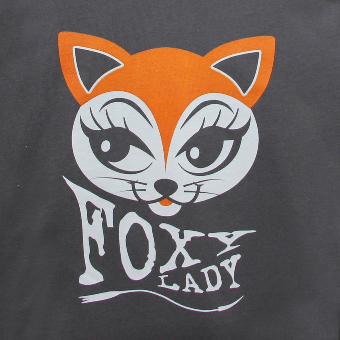 Kinder t-shirt ‘Foxy lady’ – Grey from zebrasaurus