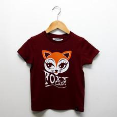 Kids t-shirt ‘Foxy lady’ – Burgundy van zebrasaurus