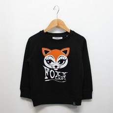 Kids sweater ‘Foxy lady’ – Black van zebrasaurus