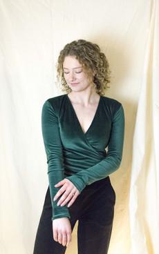 WRAP TOP Velvet via ZWAAN
