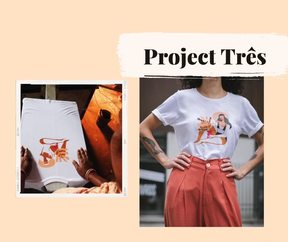 Afbeelding van Duurzaam T-shirt met Print van Project Tres
