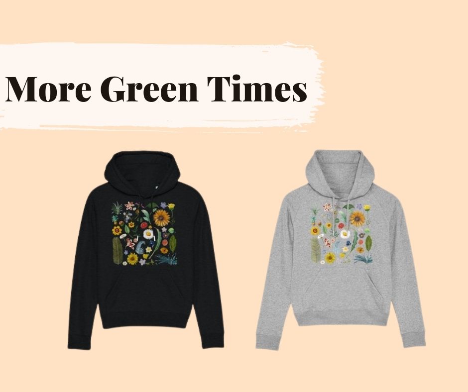 afbeelding duurzame hoodie van more green times