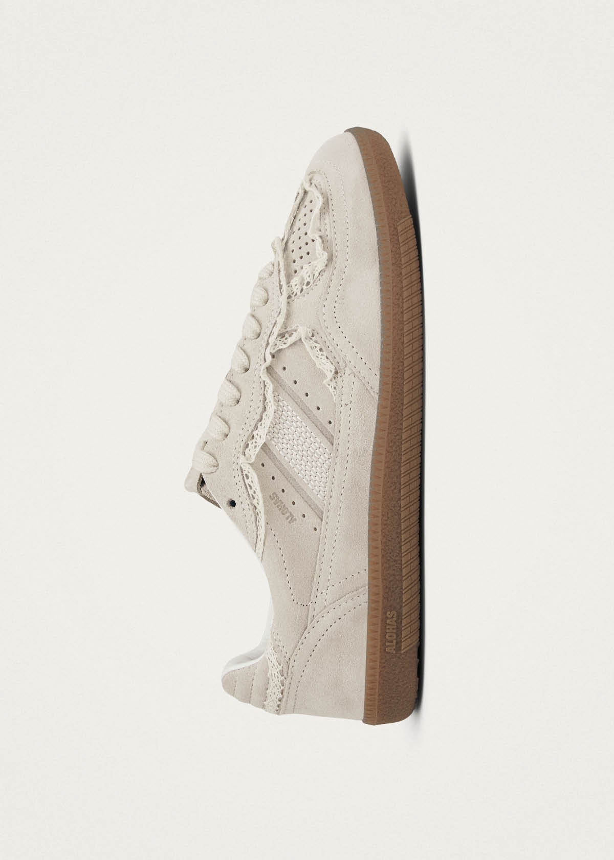 Project Cece | Tb.490 Crochet Cream Leather Sneakers