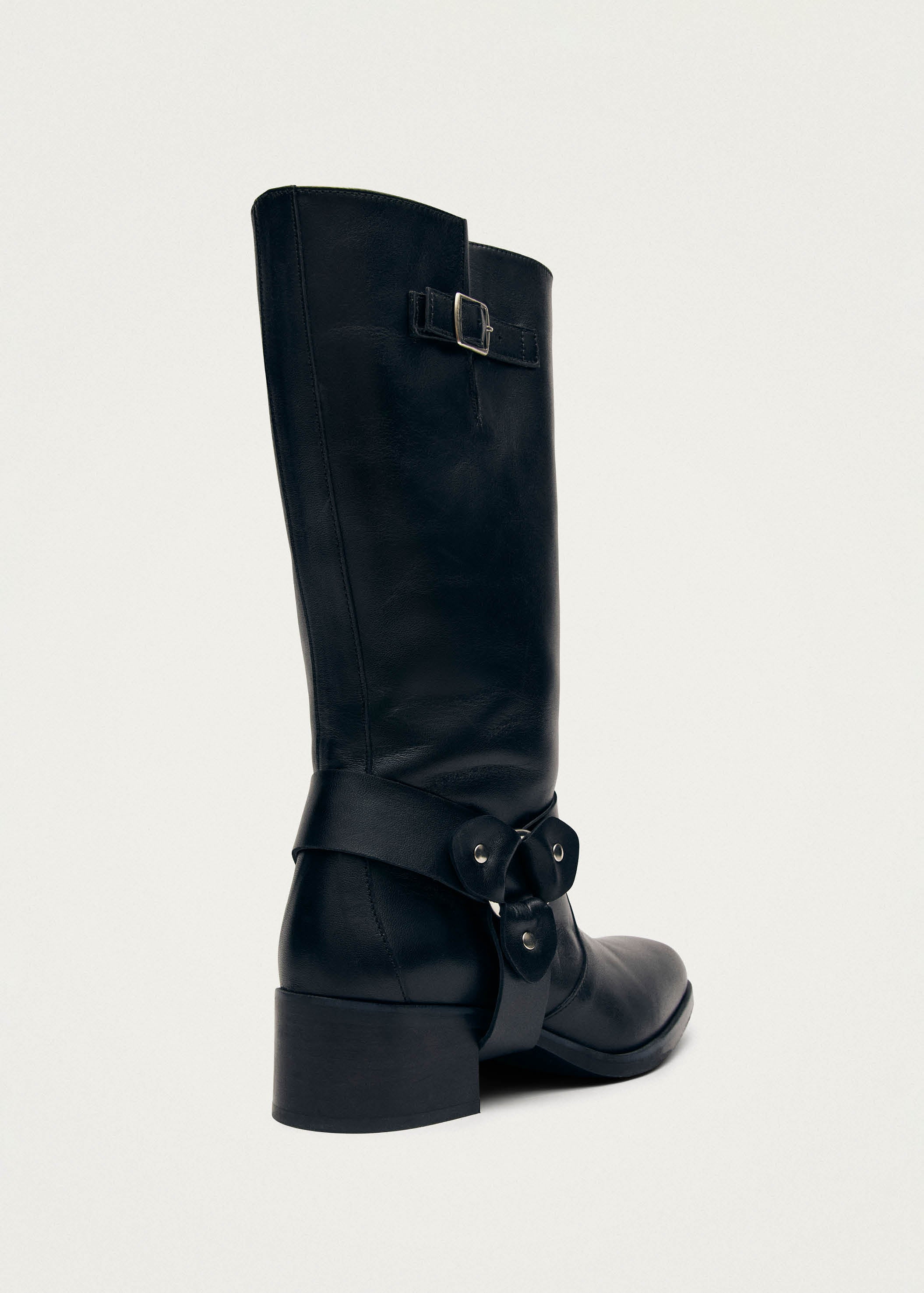 Project Cece | Rocky Black Leather Boots