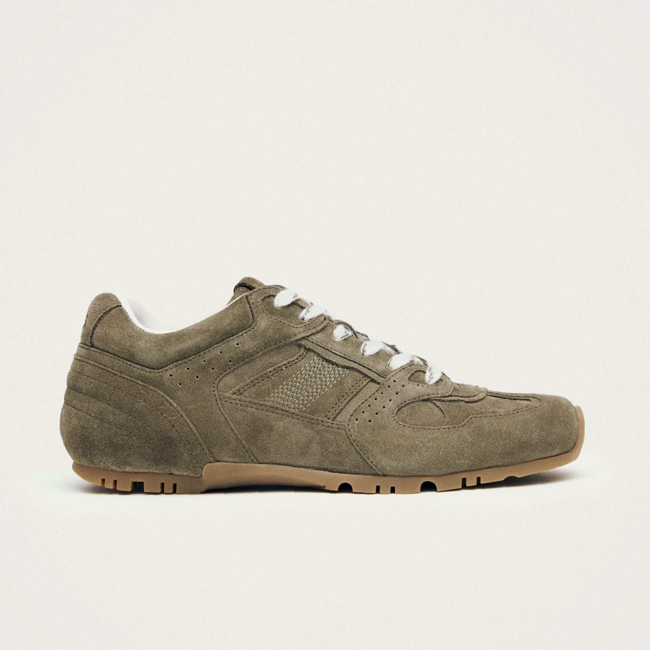 Project Cece | Tb.56 Suede Khaki Leather Sneakers