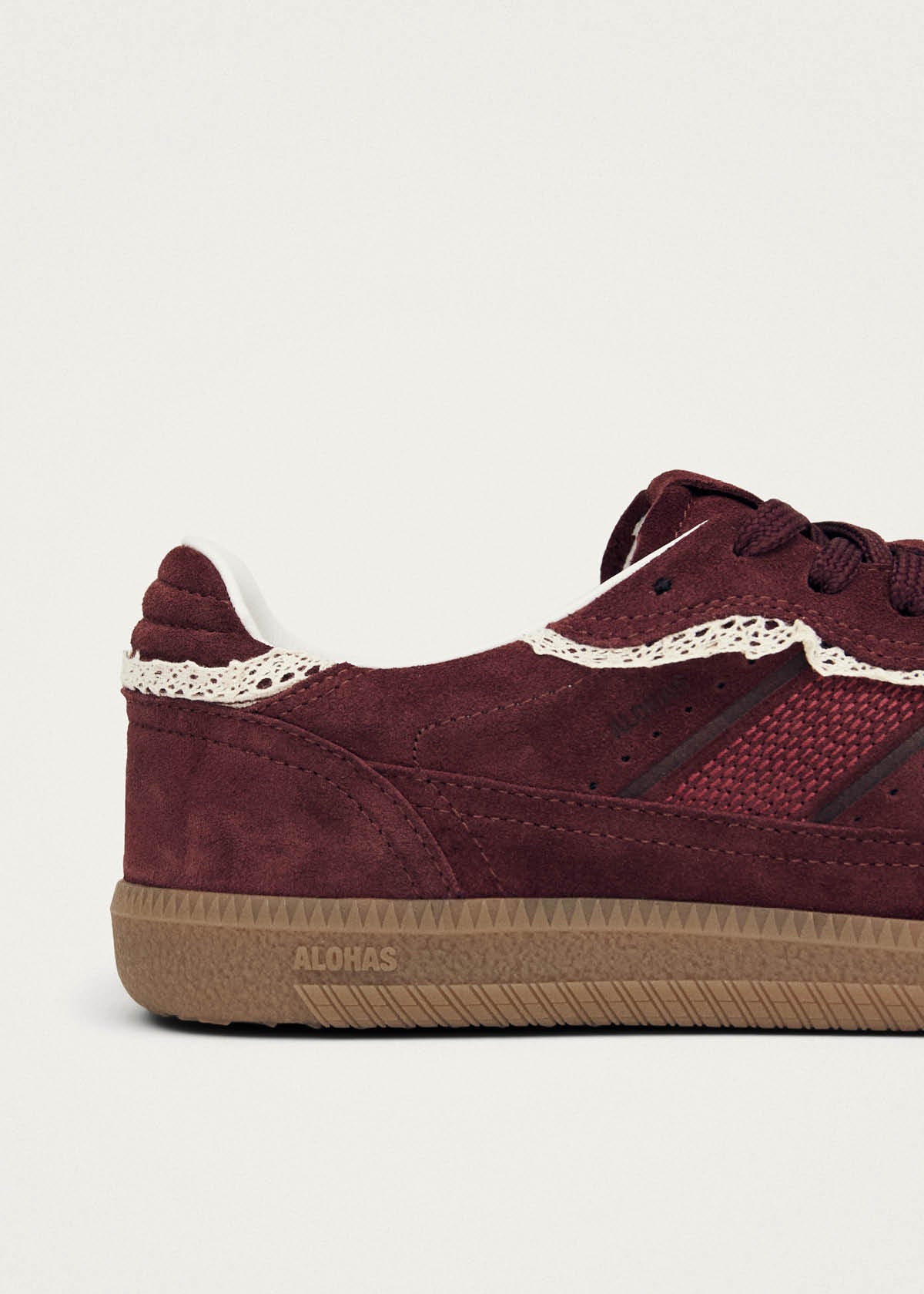 Project Cece | Tb.490 Crochet Burgundy Leather Sneakers