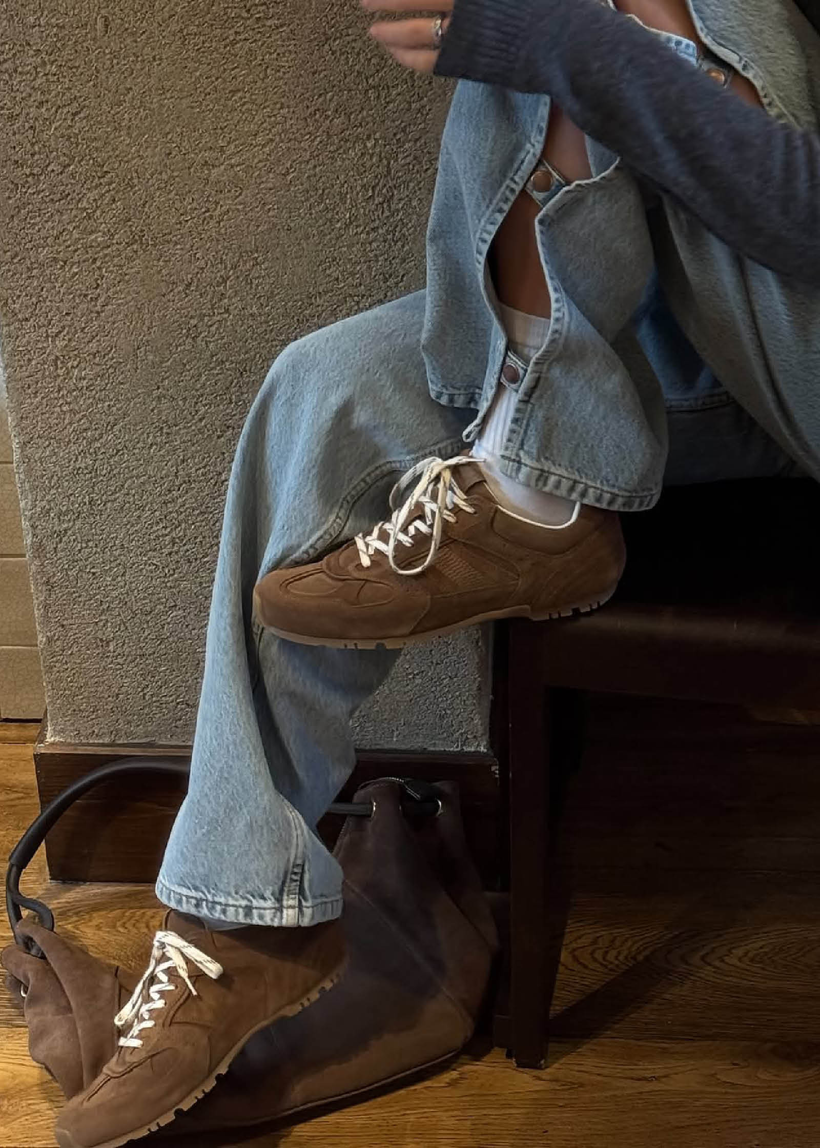 Project Cece | Tb.56 Suede Brown Leather Sneakers