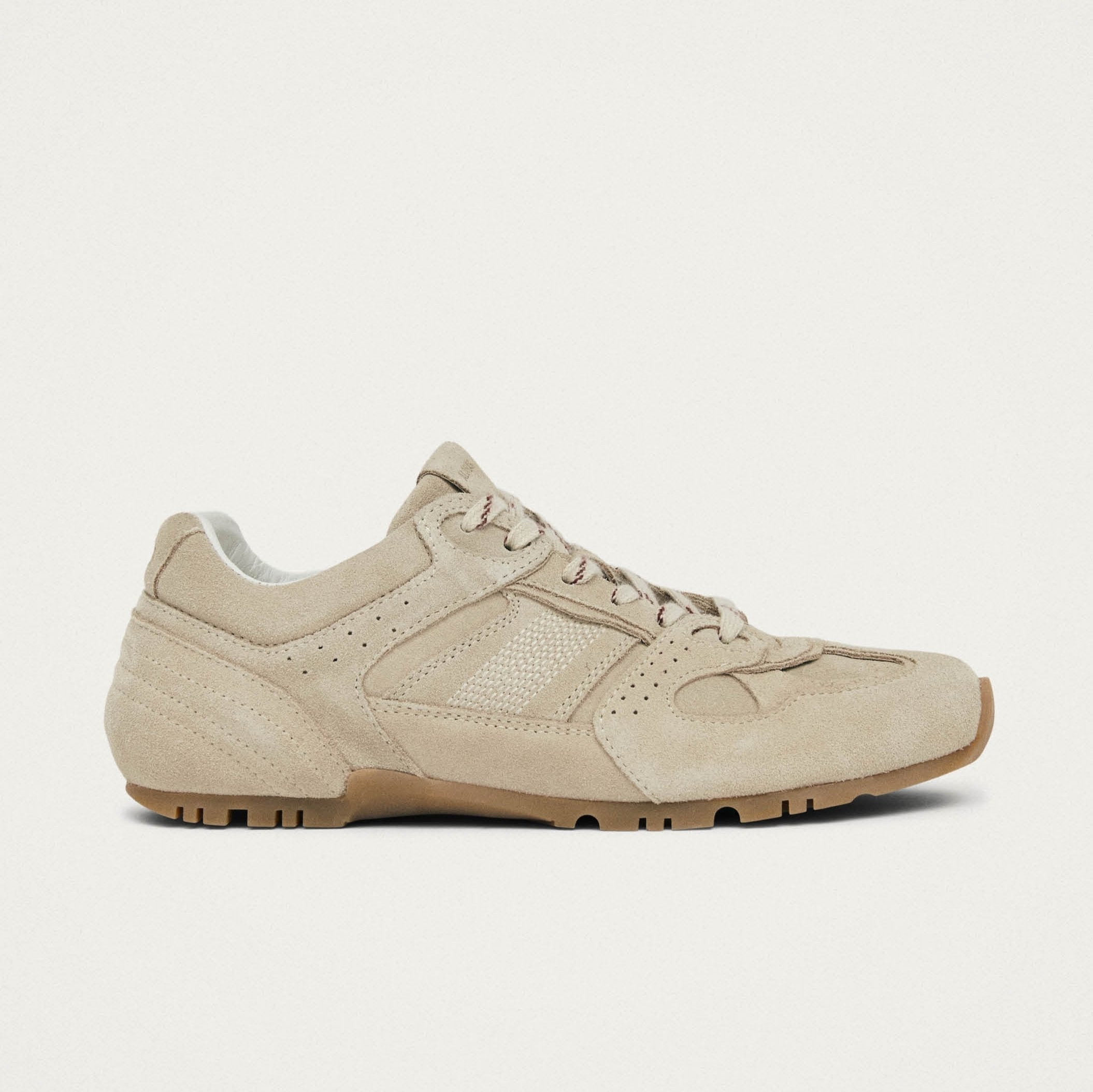 Project Cece | Tb.56 Suede Cream Leather Sneakers