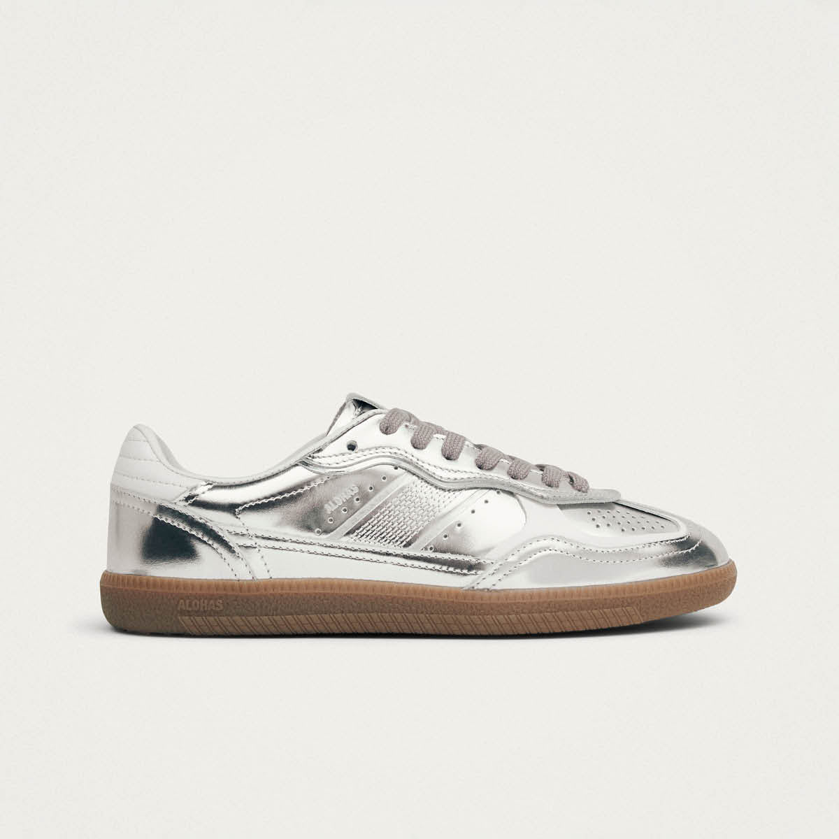 Project Cece | Tb.490 Rife Shimmer Silver Cream Leather Sneakers
