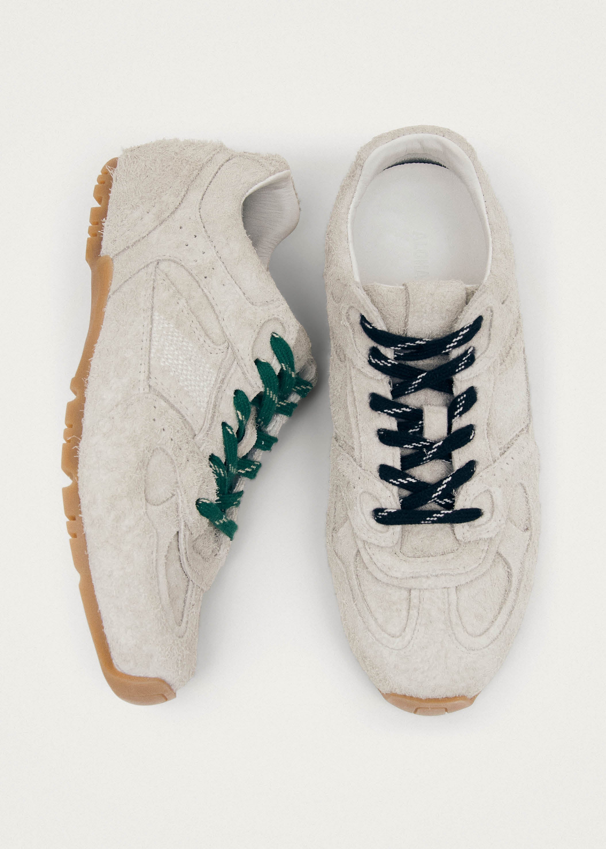 Project Cece | Tb.56 Suede Fuzzy Light Grey Leather Sneakers