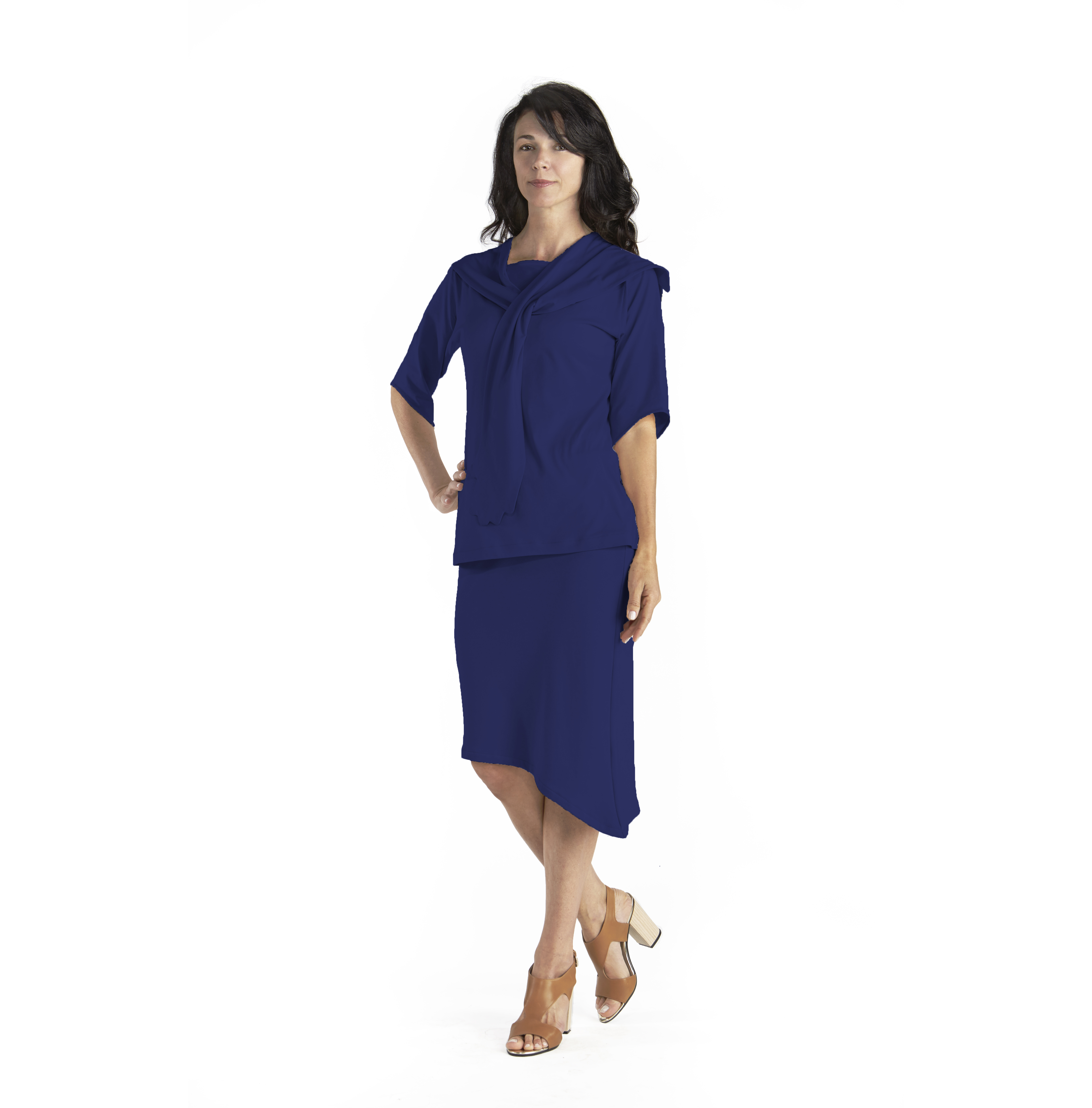 Hug Boat Neck Top in Pima Cotton from B.e Quality Hug Boat Neck Top in Pima Cotton from B.e Quality