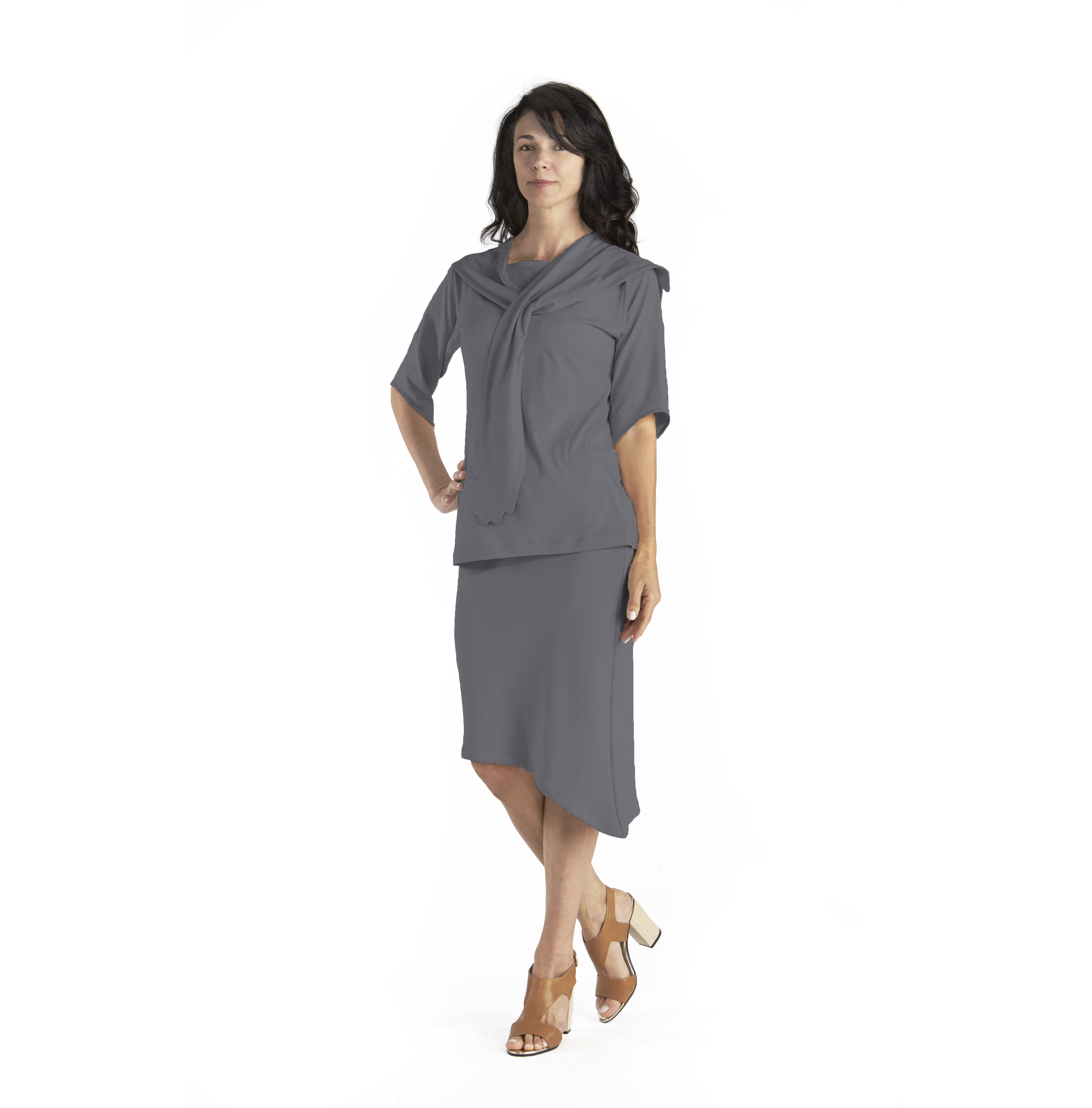 Hug Boat Neck Top in Pima Cotton from B.e Quality Hug Boat Neck Top in Pima Cotton from B.e Quality