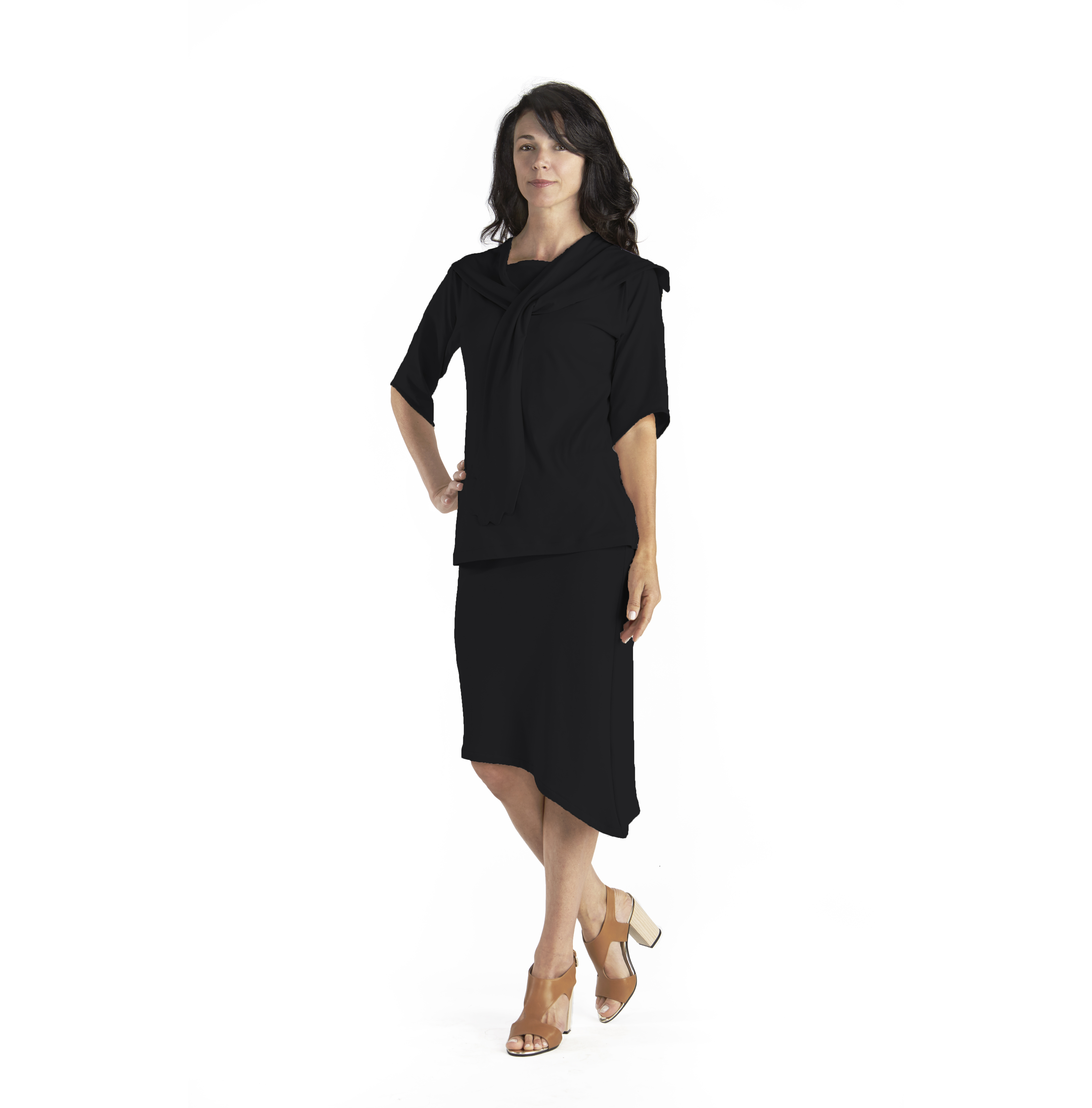 Hug Boat Neck Top in Pima Cotton from B.e Quality Hug Boat Neck Top in Pima Cotton from B.e Quality