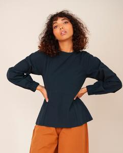 LUCILLE Organic Cotton Top In Deep Indigo from Beaumont Organic LUCILLE Organic Cotton Top In Deep Indigo from Beaumont Organic