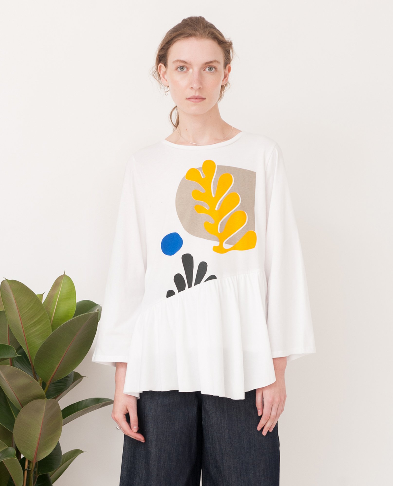 ELSA Organic Cotton Top In Off White from Beaumont Organic ELSA Organic Cotton Top In Off White from Beaumont Organic