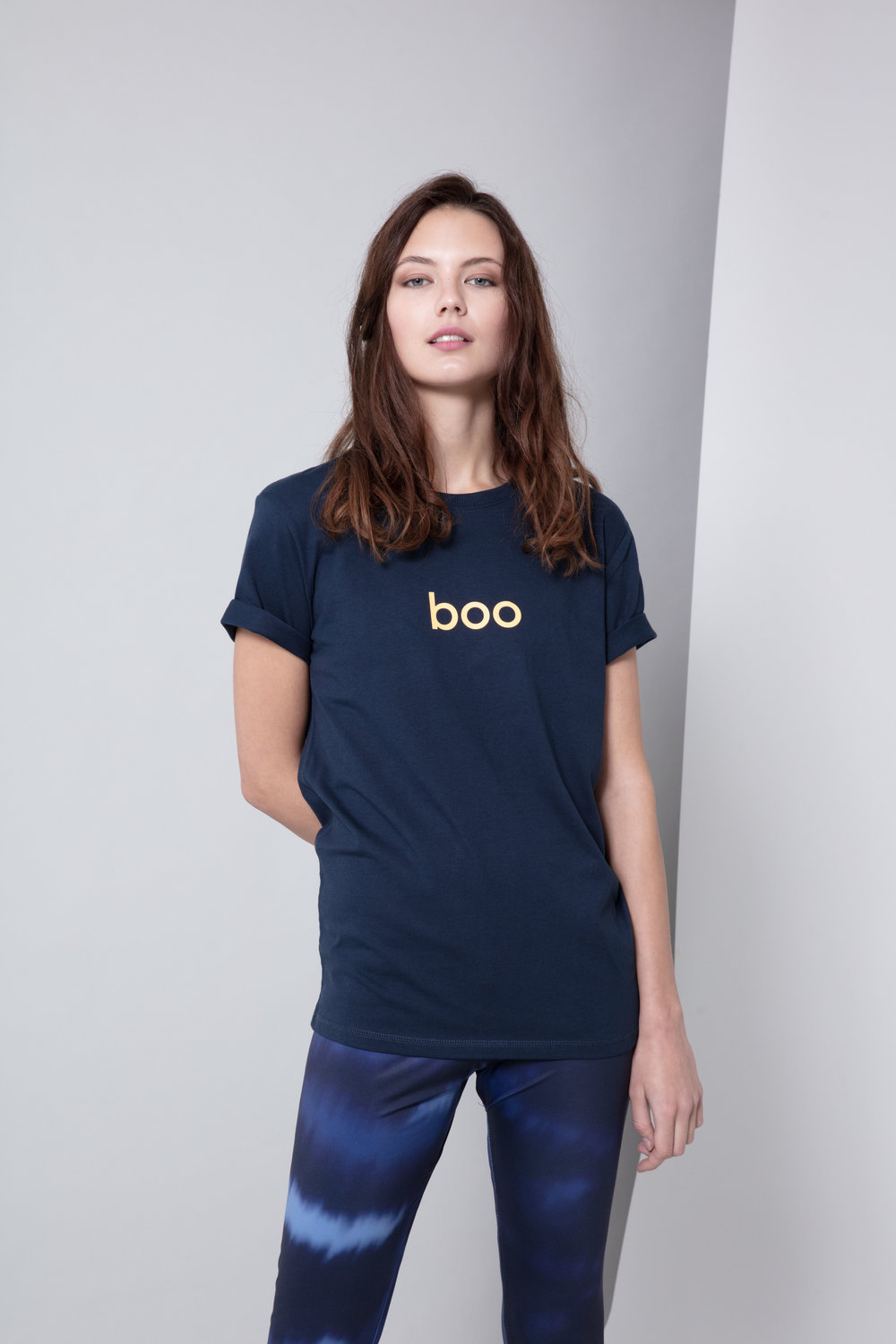 Glowing boo Shirt Navy / Neon Orange from boo surfwear Glowing boo Shirt Navy / Neon Orange from boo surfwear