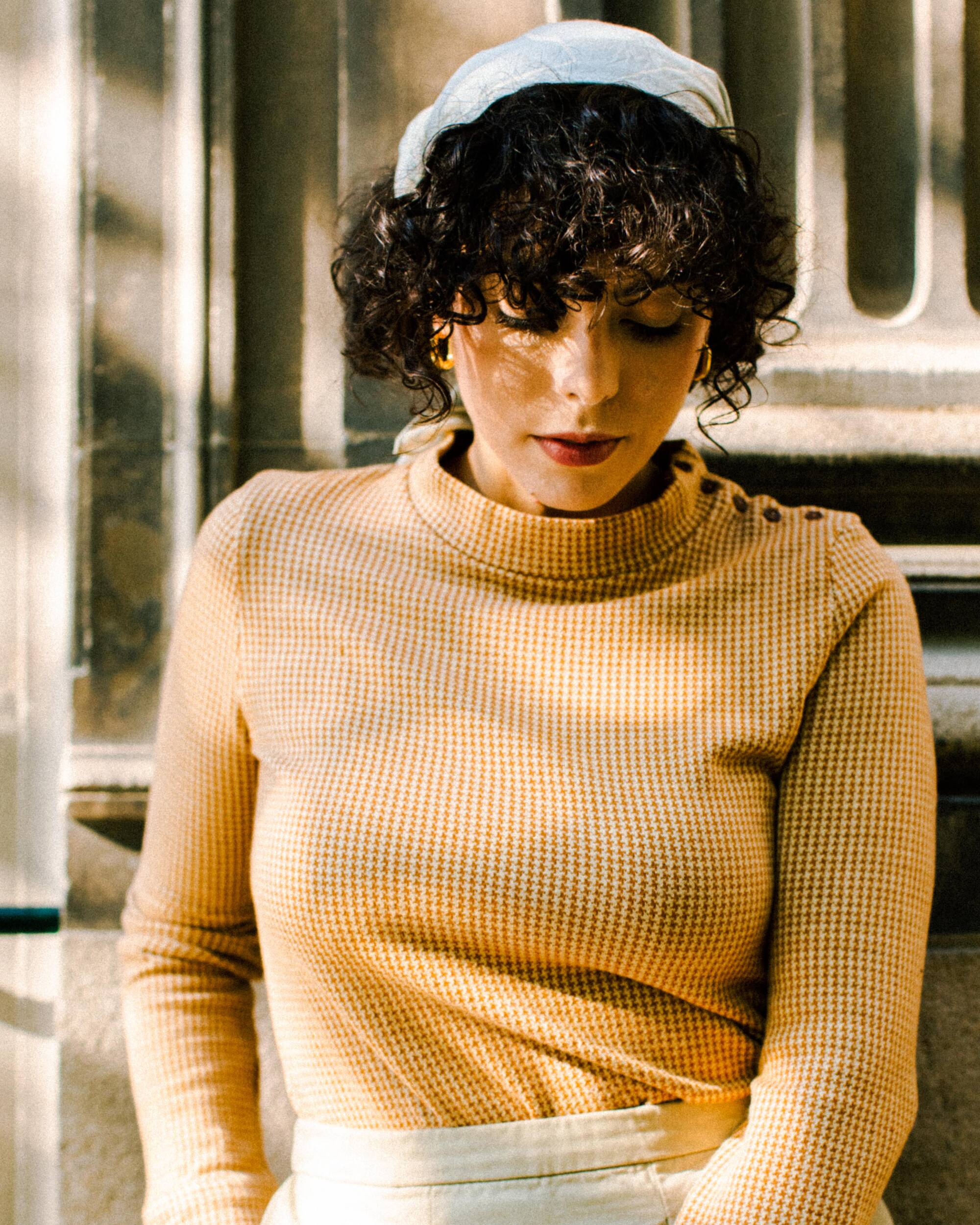 Project Cece | Jacquard Oversize Pants Pumpkin
