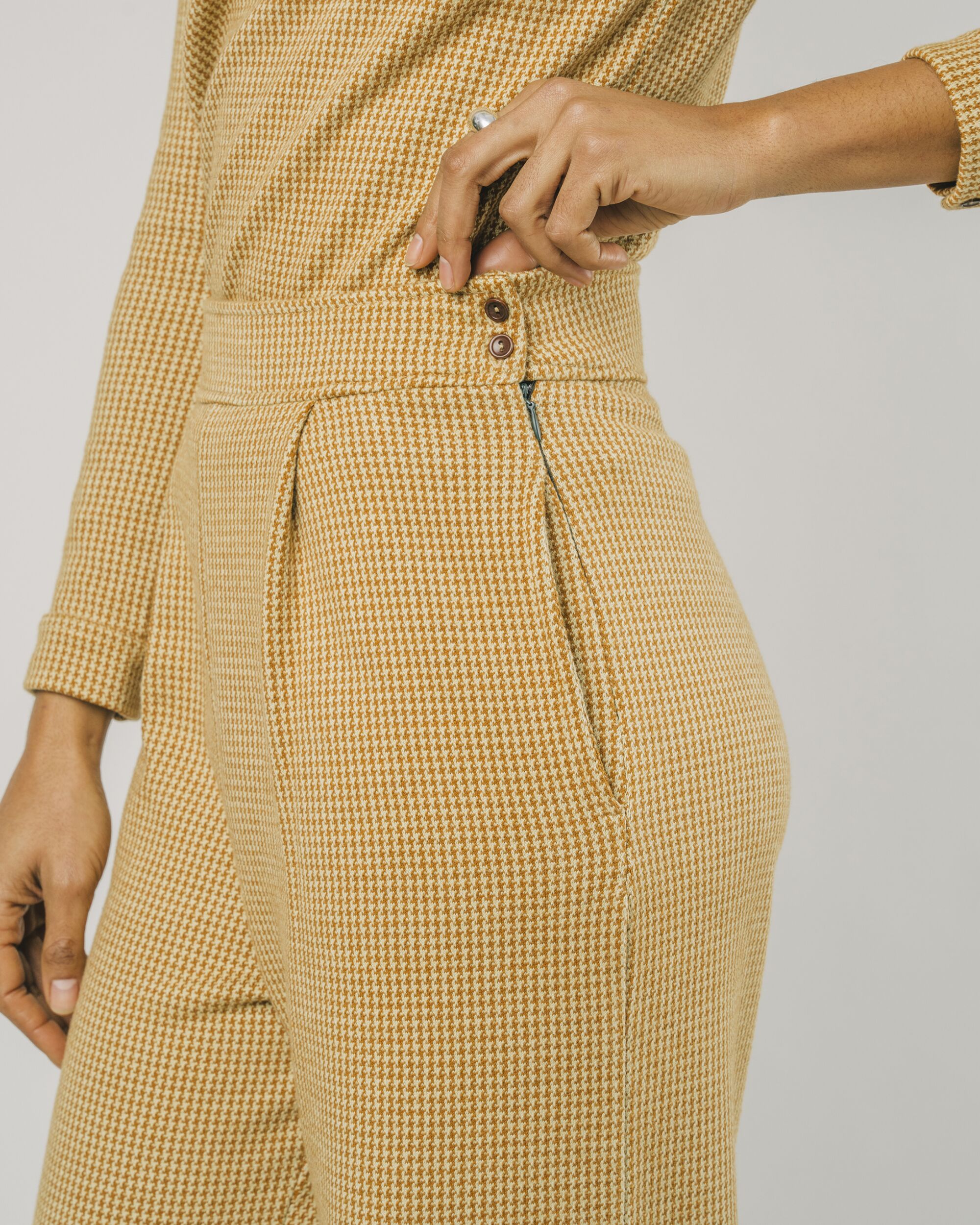 Project Cece | Jacquard Oversize Pants Pumpkin