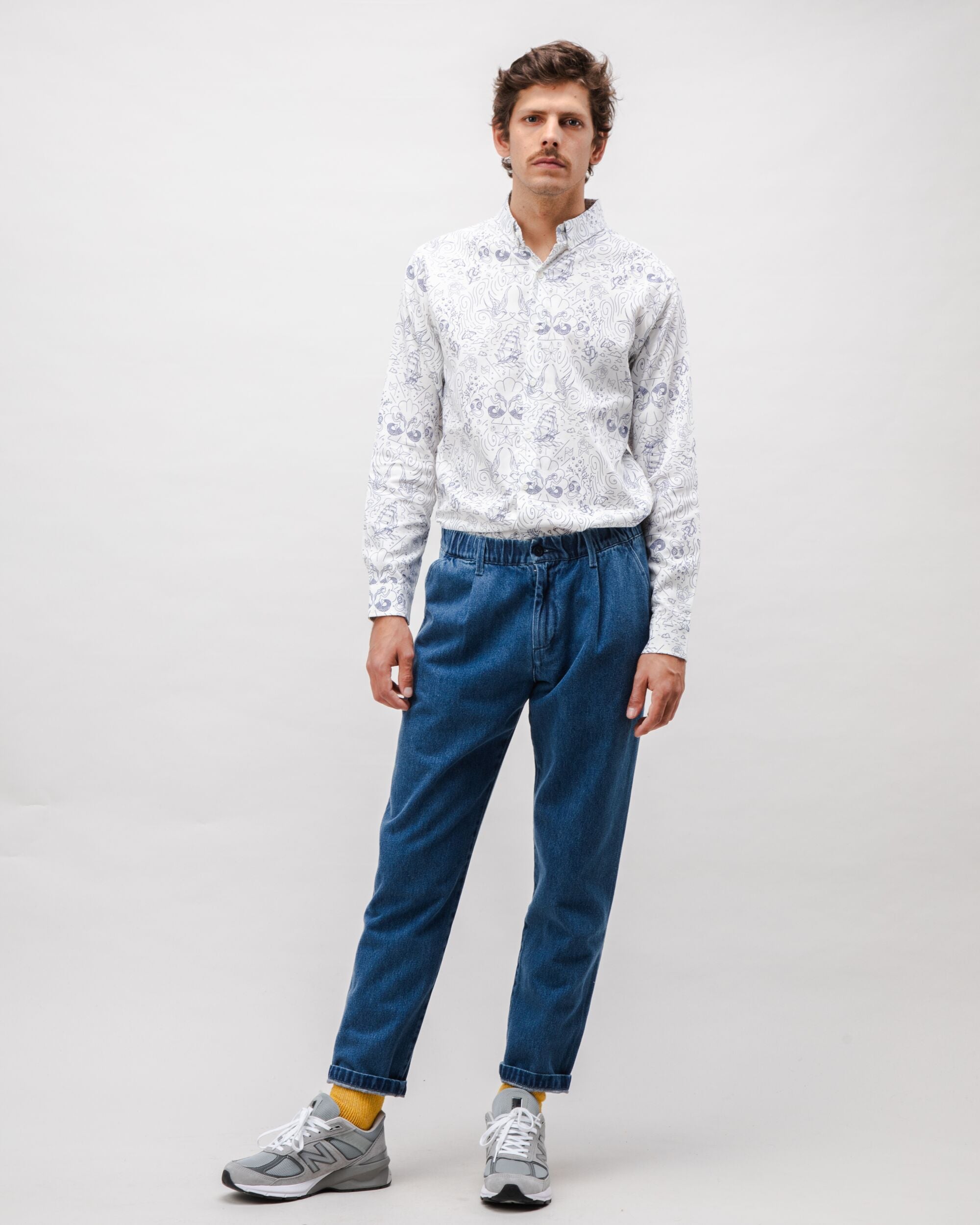 Project Cece | Comfort Chino Denim Pants Indigo Project Cece | Comfort Chino Denim Pants Indigo