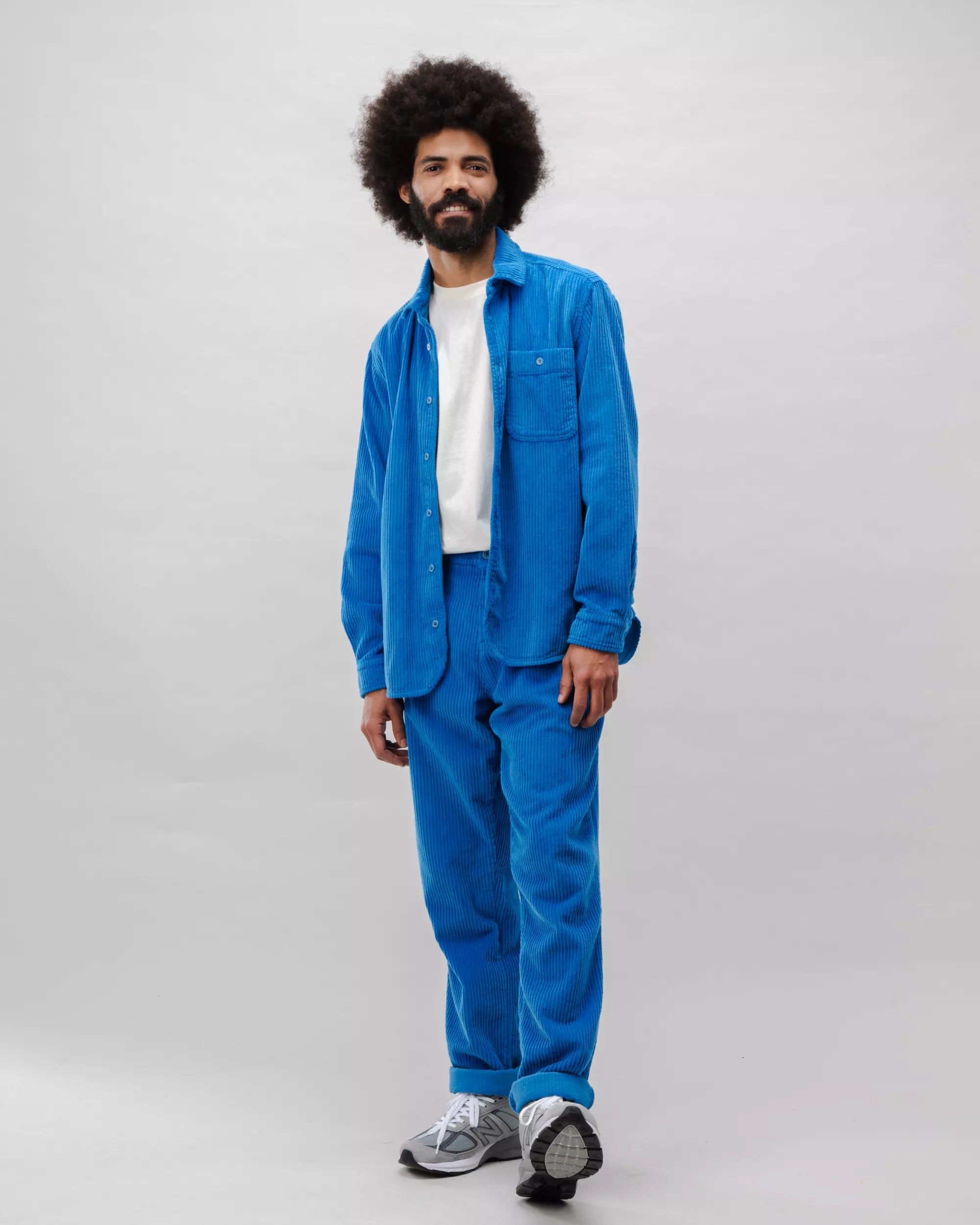 Project Cece | Corduroy Overshirt Blue