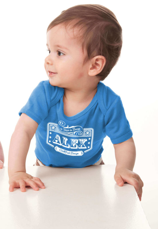Rockstar Baby T-shirt - Groen from ChillFish Design Rockstar Baby T-shirt - Groen from ChillFish Design
