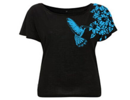 Kolibrie Vogel Duurzaam Tencel T-shirt - Zwart from ChillFish Design Kolibrie Vogel Duurzaam Tencel T-shirt - Zwart from ChillFish Design
