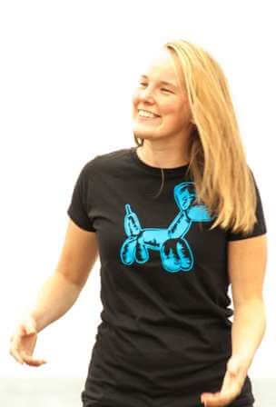 Ballon Hondje Dames T-shirt - Groen from ChillFish Design Ballon Hondje Dames T-shirt - Groen from ChillFish Design