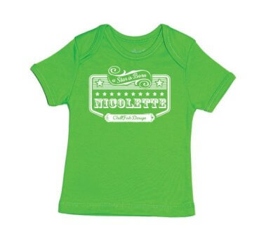 Rockstar Baby T-shirt - Groen from ChillFish Design Rockstar Baby T-shirt - Groen from ChillFish Design
