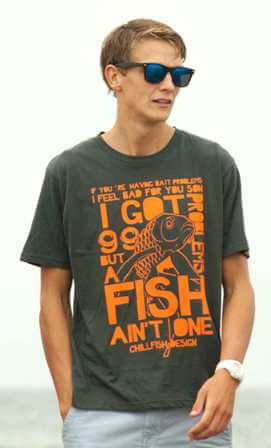 99 Fish Problems Heren T-shirt - Antraciet Grijs from ChillFish Design 99 Fish Problems Heren T-shirt - Antraciet Grijs from ChillFish Design