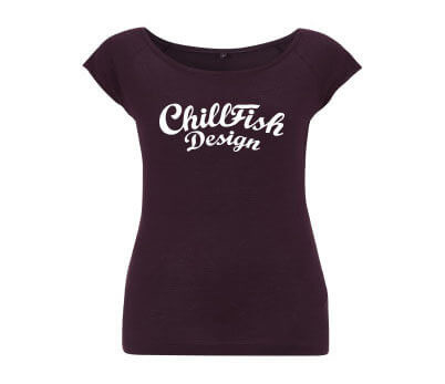 ChillFish Design Vintage Logo Bamboe Dames T-Shirt - Zwart from ChillFish Design ChillFish Design Vintage Logo Bamboe Dames T-Shirt - Zwart from ChillFish Design