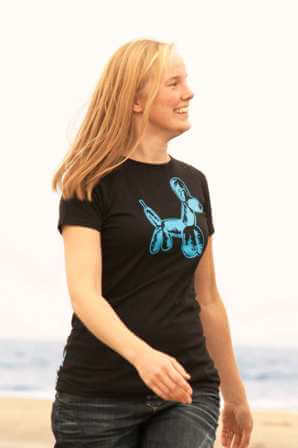 Ballon Hondje Dames T-shirt - Groen from ChillFish Design Ballon Hondje Dames T-shirt - Groen from ChillFish Design