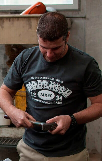 Gibberish Duurzaam Heren T-shirt - Grijs Melange from ChillFish Design Gibberish Duurzaam Heren T-shirt - Grijs Melange from ChillFish Design