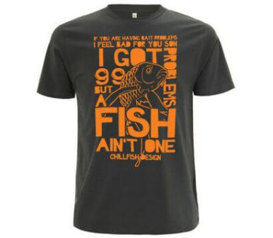 99 Fish Problems Heren T-shirt - Antraciet Grijs from ChillFish Design 99 Fish Problems Heren T-shirt - Antraciet Grijs from ChillFish Design