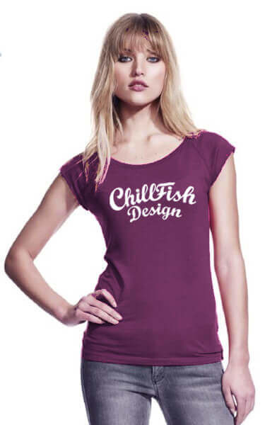 ChillFish Design Vintage Logo Bamboe Dames T-Shirt - Zwart from ChillFish Design ChillFish Design Vintage Logo Bamboe Dames T-Shirt - Zwart from ChillFish Design