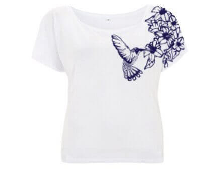 Kolibrie Vogel Duurzaam Tencel T-shirt - Zwart from ChillFish Design Kolibrie Vogel Duurzaam Tencel T-shirt - Zwart from ChillFish Design