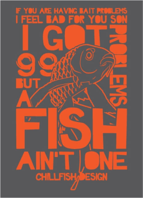 99 Fish Problems Heren T-shirt - Antraciet Grijs from ChillFish Design 99 Fish Problems Heren T-shirt - Antraciet Grijs from ChillFish Design