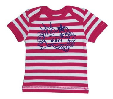 Tattoo Baby Streep T-shirt - Aqua from ChillFish Design Tattoo Baby Streep T-shirt - Aqua from ChillFish Design