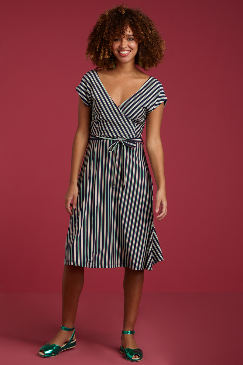 KING LOUIE Mira Dress Rimini Stripe from De Groene Knoop KING LOUIE Mira Dress Rimini Stripe from De Groene Knoop