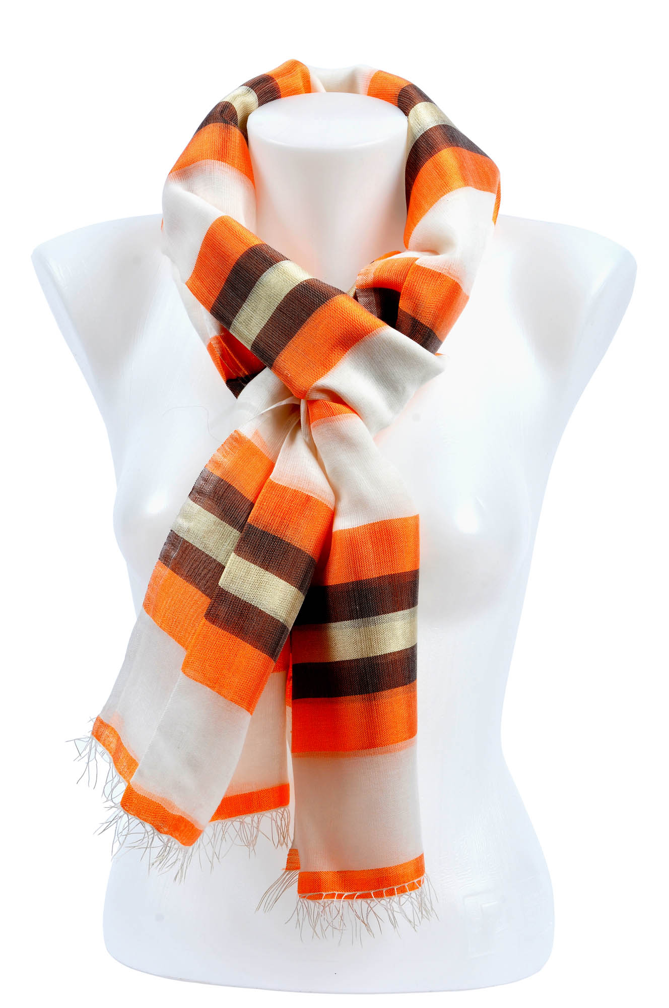 EthCrafted Striped Scarf – Brown from EthCrafted Accessories EthCrafted Striped Scarf – Brown from EthCrafted Accessories