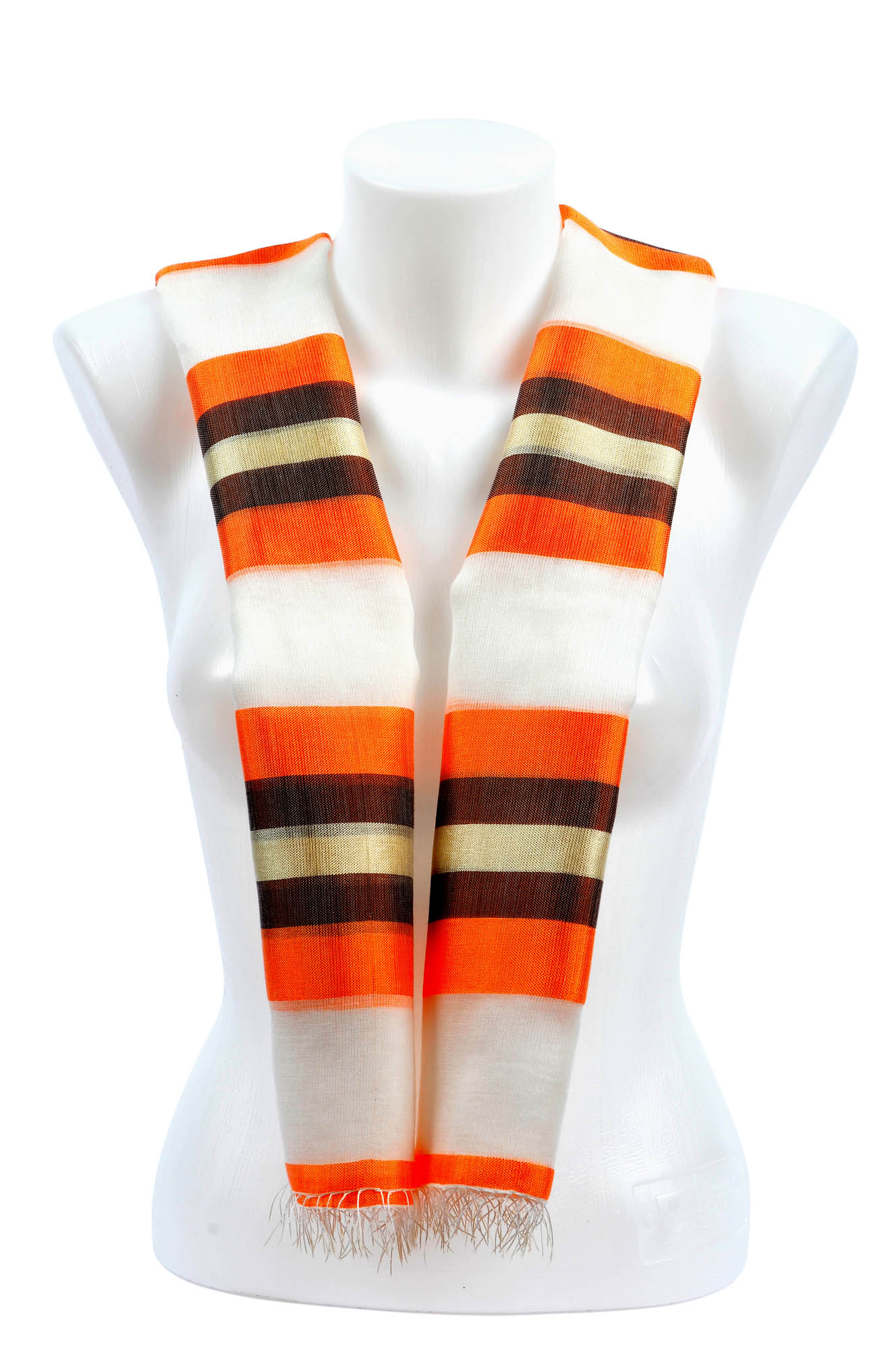 EthCrafted Striped Scarf – Brown from EthCrafted Accessories EthCrafted Striped Scarf – Brown from EthCrafted Accessories