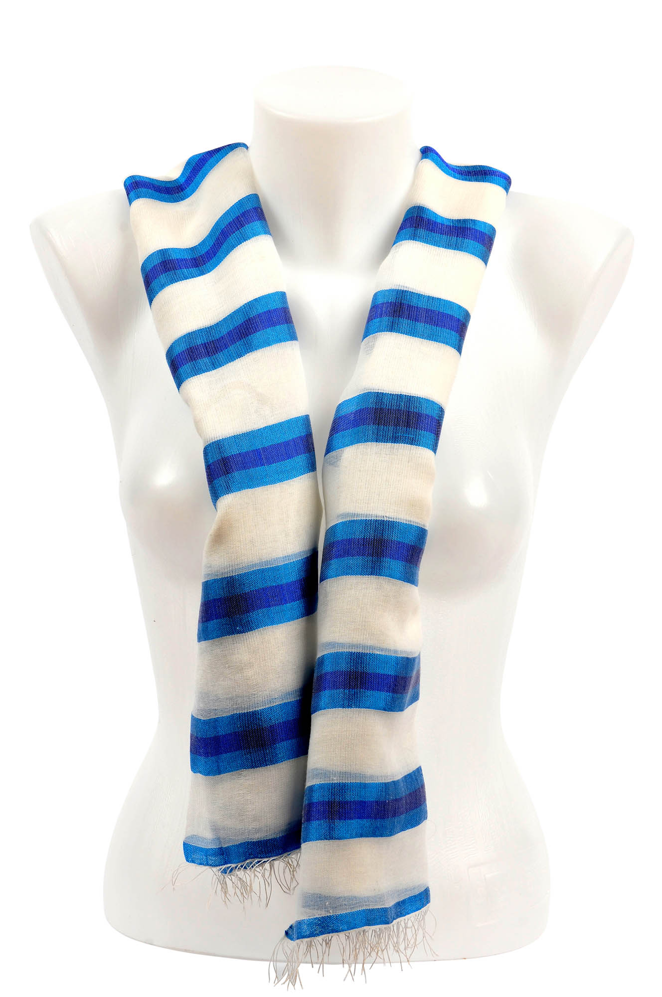 EthCrafted Striped Scarf – Blue from EthCrafted Accessories EthCrafted Striped Scarf – Blue from EthCrafted Accessories