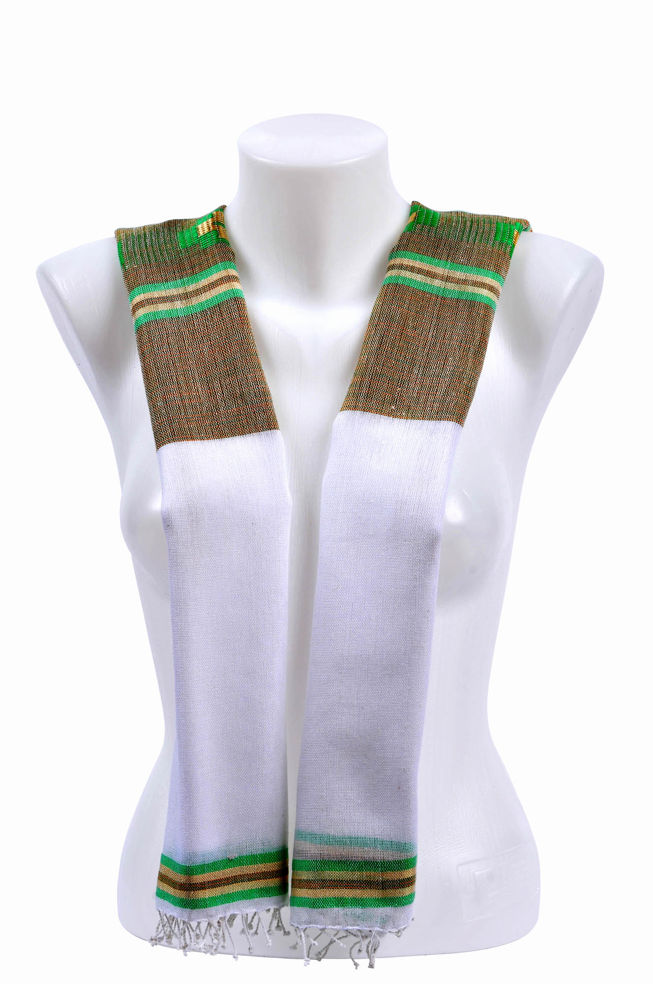 EthCrafted Lalibela Scarf – Green/white from EthCrafted Accessories EthCrafted Lalibela Scarf – Green/white from EthCrafted Accessories