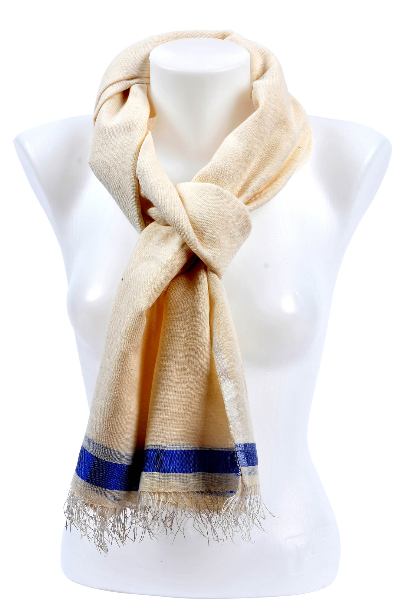 EthCrafted Light Cotton Scarf – Blue from EthCrafted Accessories EthCrafted Light Cotton Scarf – Blue from EthCrafted Accessories
