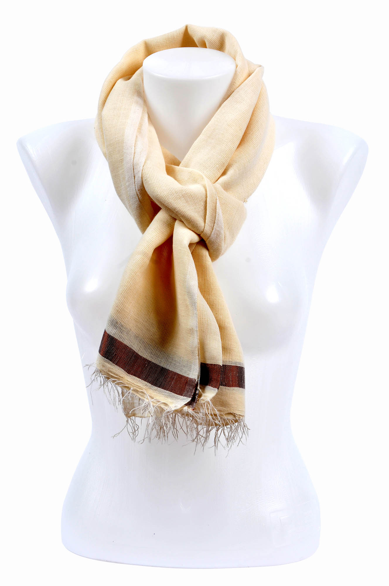 EthCrafted Light Cotton Scarf – Brown from EthCrafted Accessories EthCrafted Light Cotton Scarf – Brown from EthCrafted Accessories