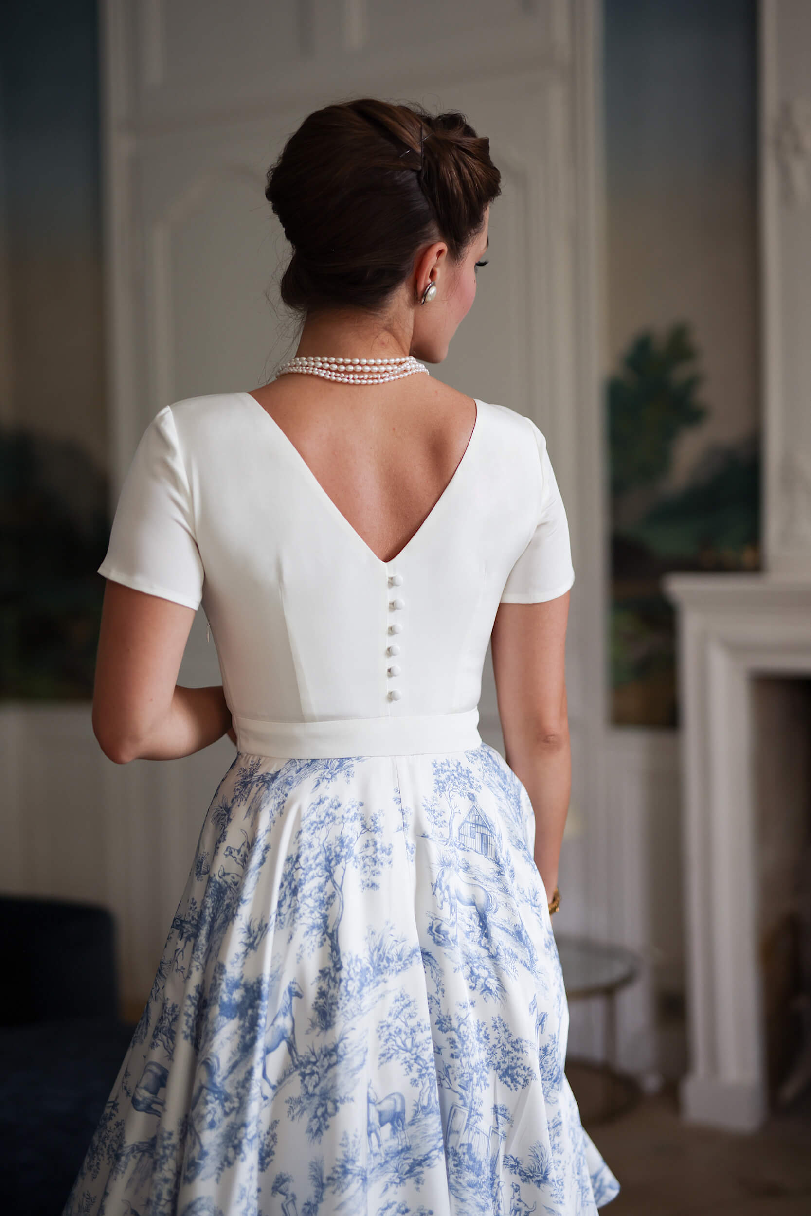 Riu Toile de Jouy dress ホワイト Project Cece | Nova Toile de Jouy Dress