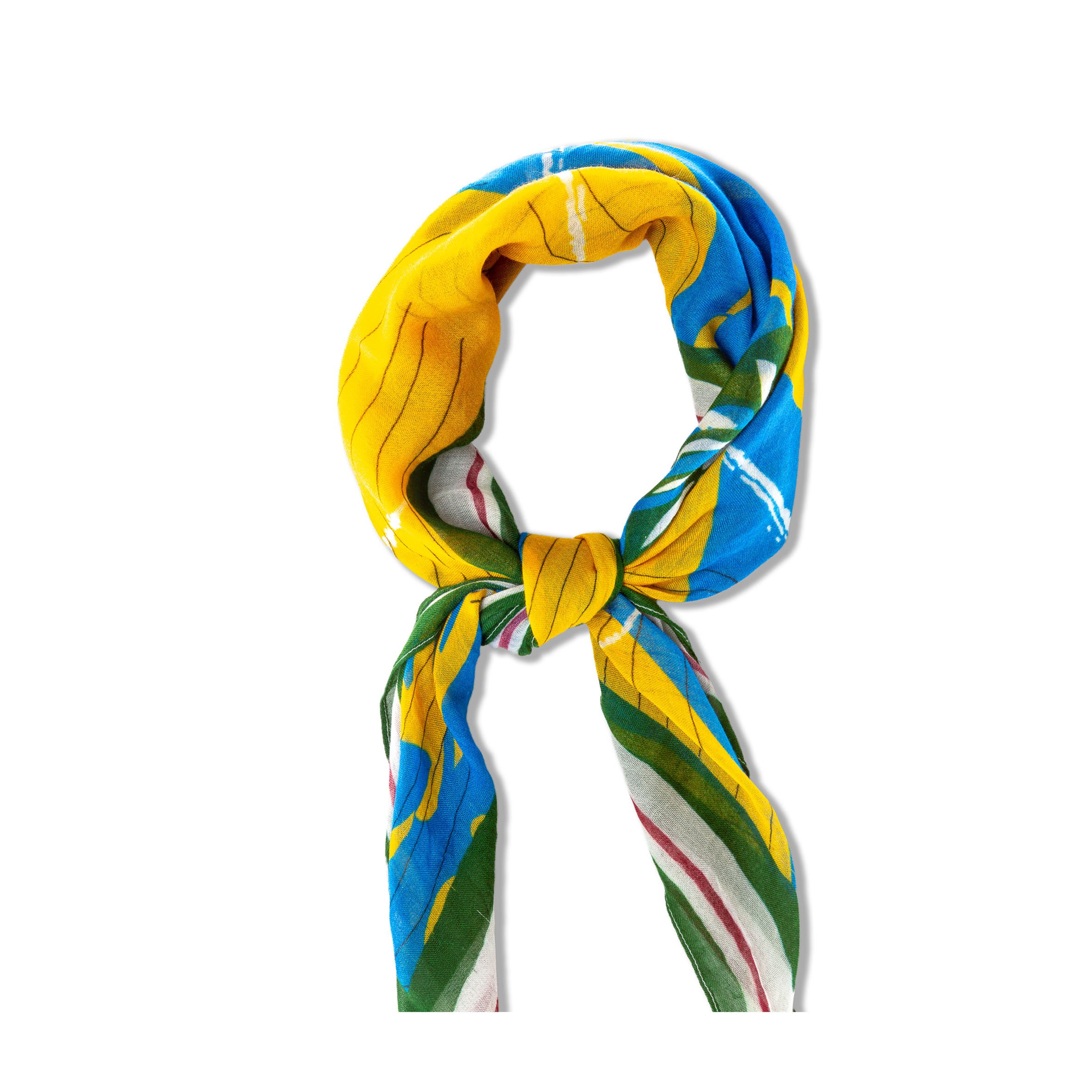 Headscarf Asmara Yellow & Blue from hatsup Headscarf Asmara Yellow & Blue from hatsup